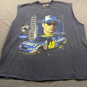 Winners Circle Nascar Jimmie Johnson Racing T Shirt Adult XL Black Sleeveless